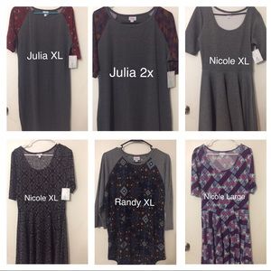 Lularoe Julia, Nicole, Randy Bundle All for $50